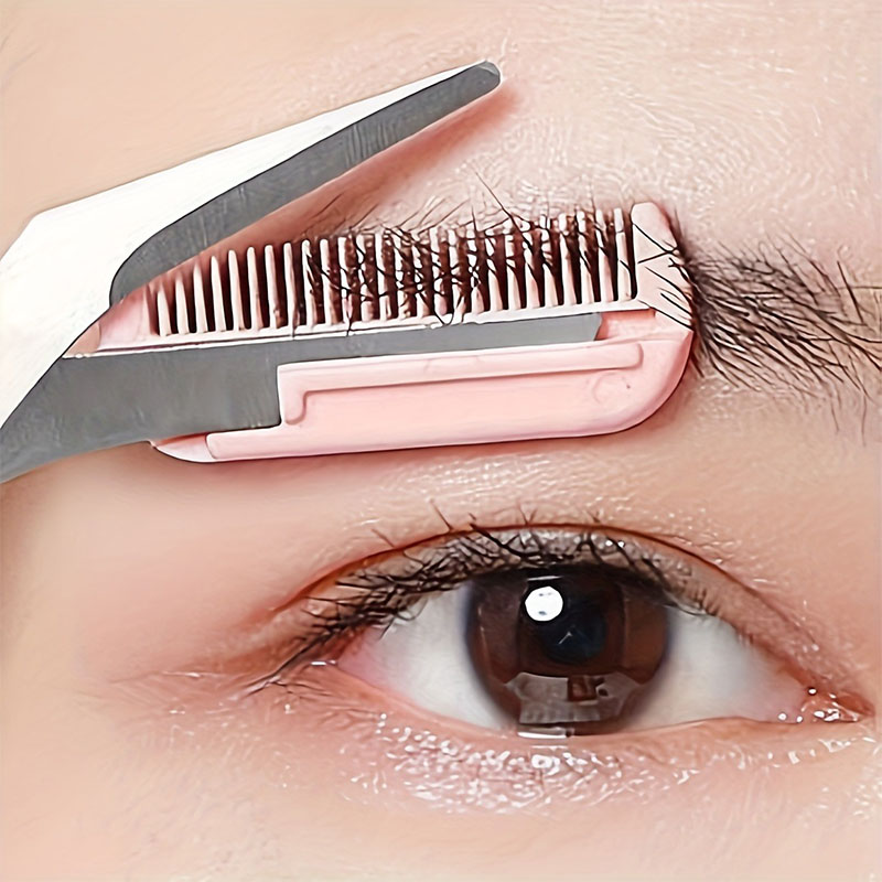 Men'S Grooming Makeup - Gunting dan Sisir Pemangkas Alis Presisi
