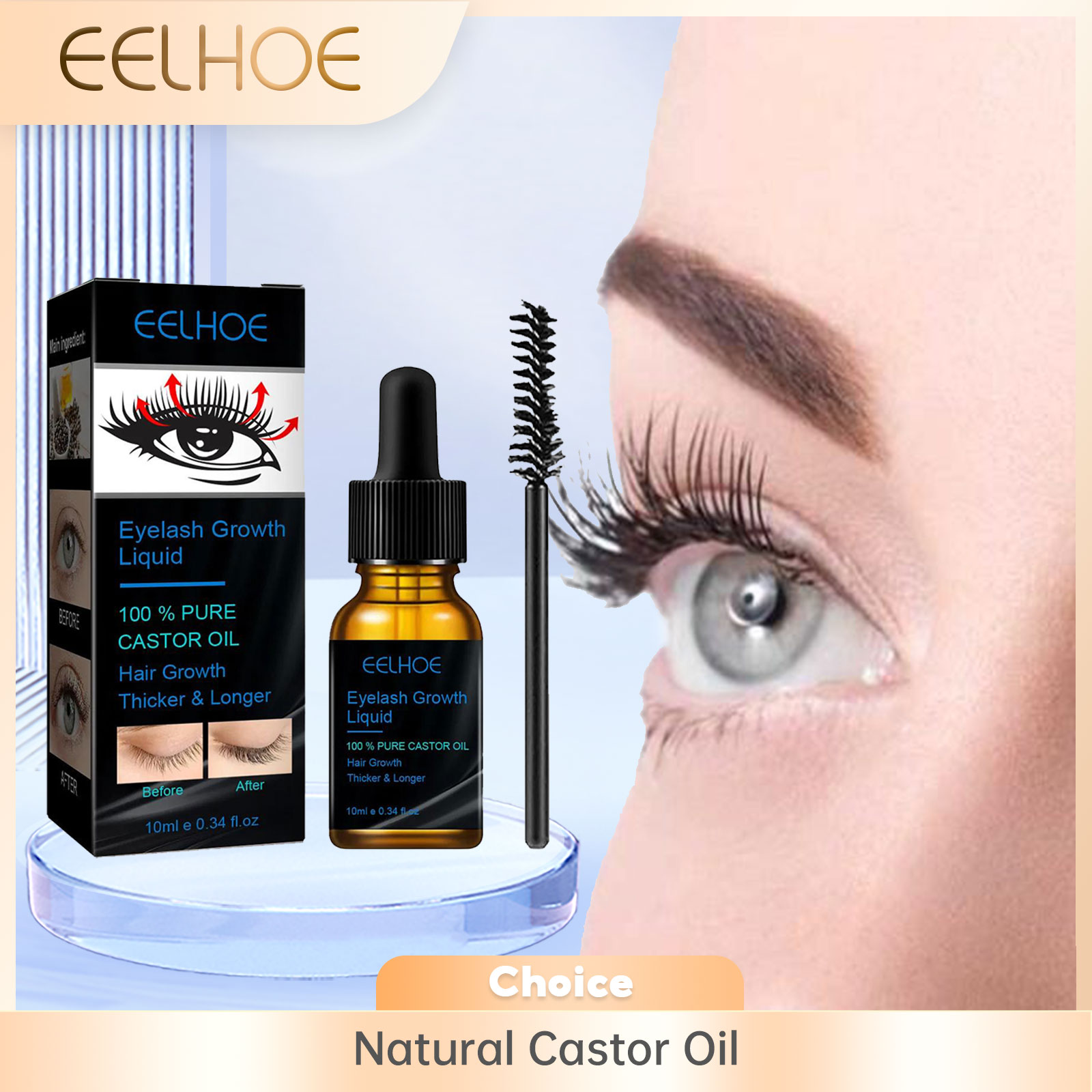 Men'S Grooming Oil - Serum Penumbuh Bulu Mata Minyak Jarak