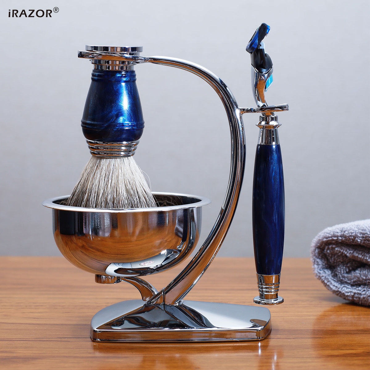 iRAZOR Royal Blue Luxury Men's - Men'S Grooming Gift Set ulasan dan harga